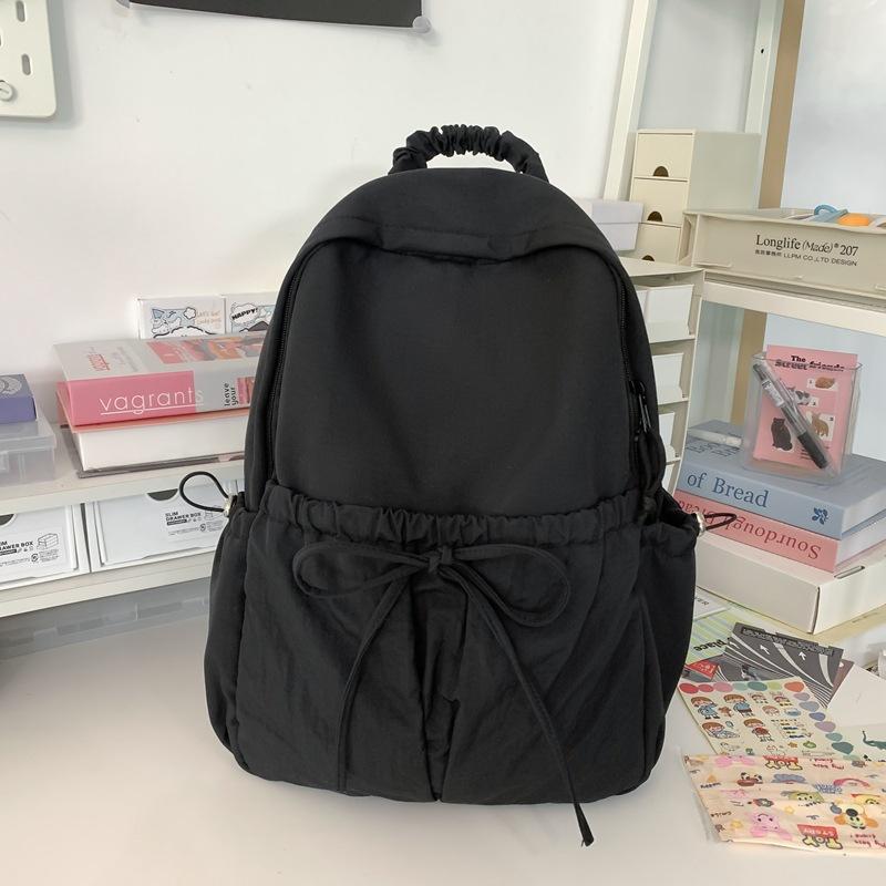 Простой школьный рюкзак сокровище девочка повседневный рюкзак с бантом универсальный для учеников начальной и средней школы рюкзак высокой ценности