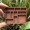 Miniature Trinket Shelf ,Wood Rings Earring Storage Collectibles Holder ,Portable Rock Collection