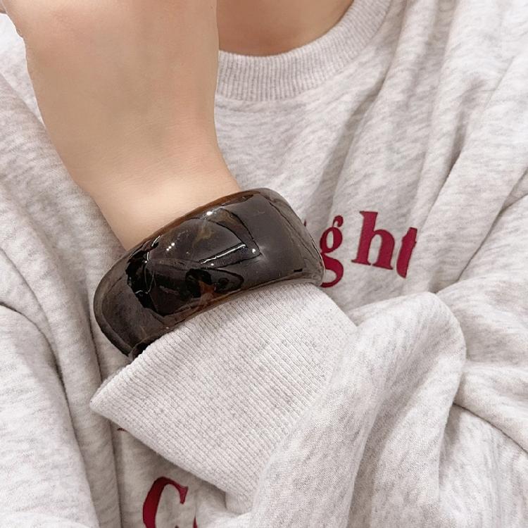 Разноцветные Широкие Смоляные Браслеты Геометрические Неправильные Браслеты Широкий Геометрический Напульсник Смоляная Текстура Наручные Украшения для Женщин