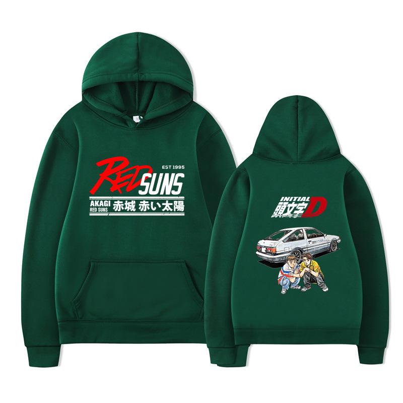 Anime Drift AE86 Initial D Graphic Hoodie Casual Goth Men Women Sweatshirt Fleece Oversized Couples Streetwear Hoodies