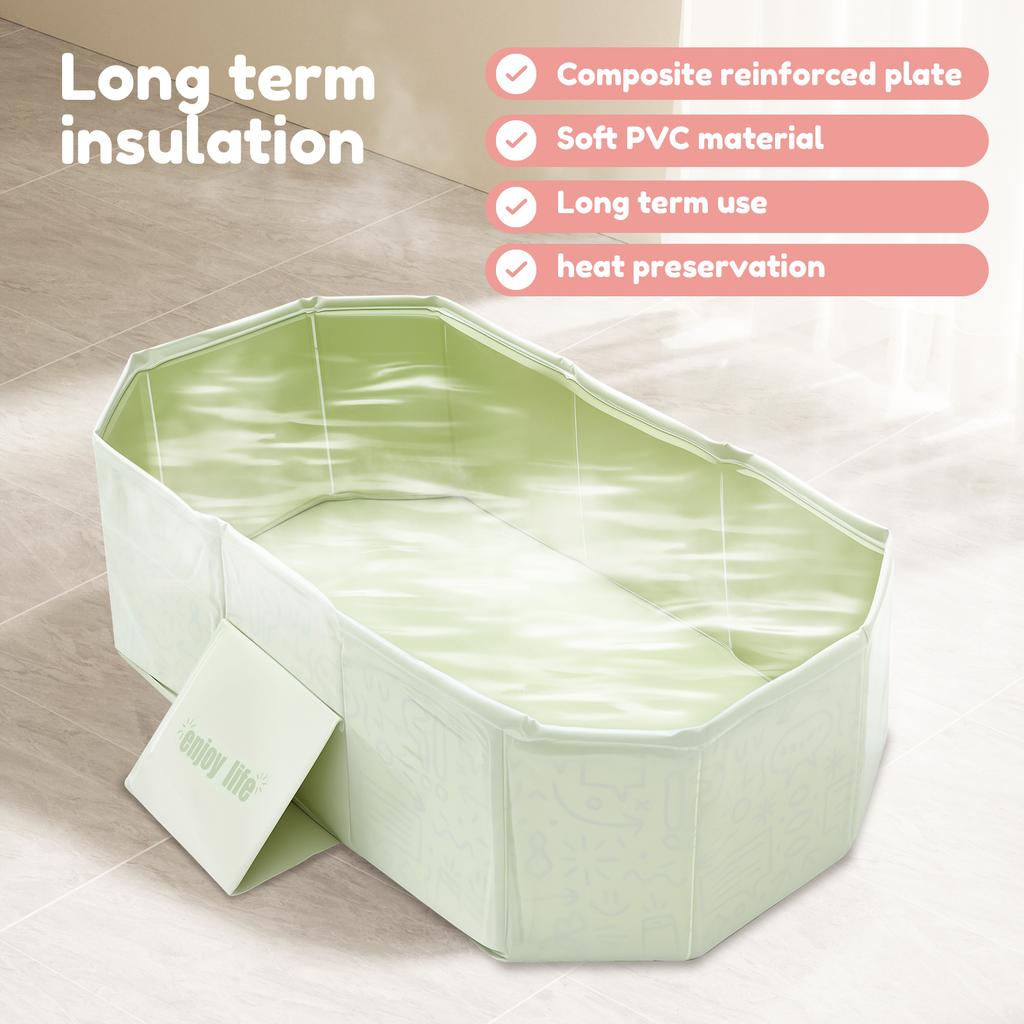 Складная детская ванночка Портативная ванночка для малышей Душевой таз 2 цвета Безопасная и надежная Термальная ванна-бочка для детей