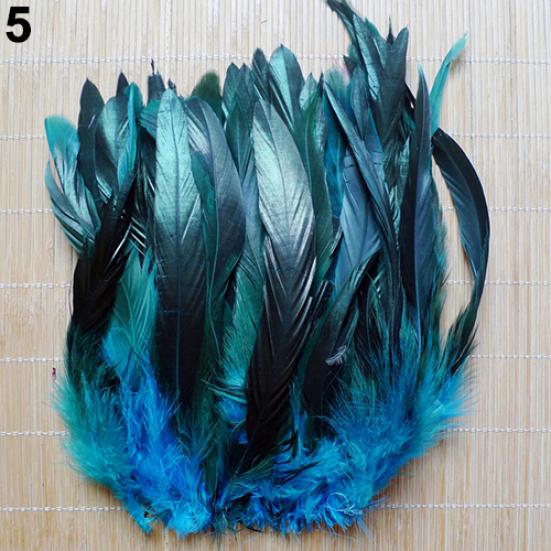 50Pcs 13-20cm Natural Cock Rooster Tail Feathers for DIY Clothes Decor