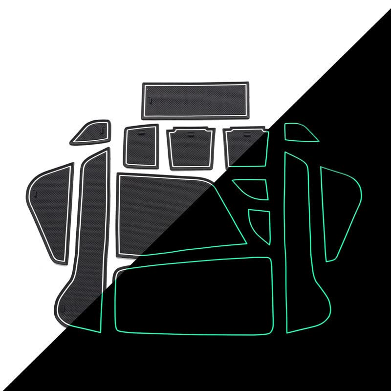 TADOKAPATU Interior Rubber Mats for Nissan Note E13 and Note Door Pocket Rubber Floor Console Interior Noise Silicone 14 Compatible with NOTE E13 2020