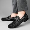 Мужские мокасины из натуральной кожи, универсальные роскошные деловые туфли 2024 года, нескользящие модные мужские туфли без застежек, удобные мужские туфли для вождения