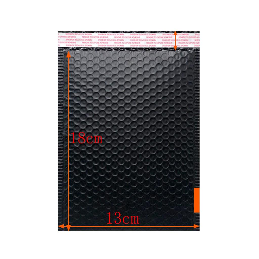 50Pcs Bubble Mailers Мягкие конверты с подкладкой из полимера Самоуплотняющиеся черные