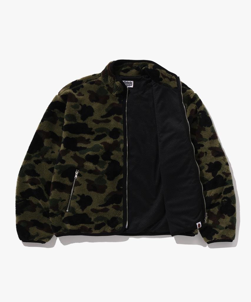 Bape Флисовая куртка с первым камуфляжем (M) зеленый