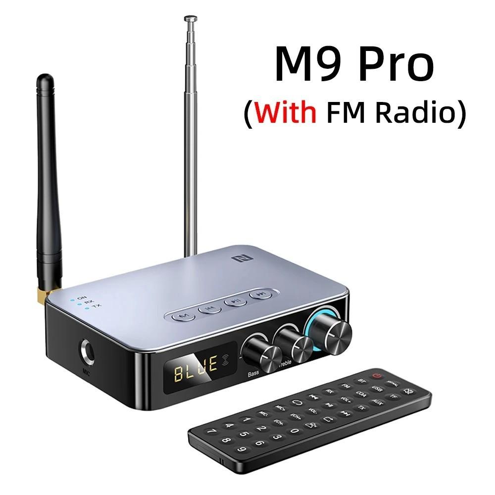 M9 M9Pro Bluetooth Аудио Приемник Передатчик DSP Беспроводной Адаптер NFC/AUX/RCA/USB Флешка/TF/6.5 Микрофон Караоке/Коаксиальный/FM Радио