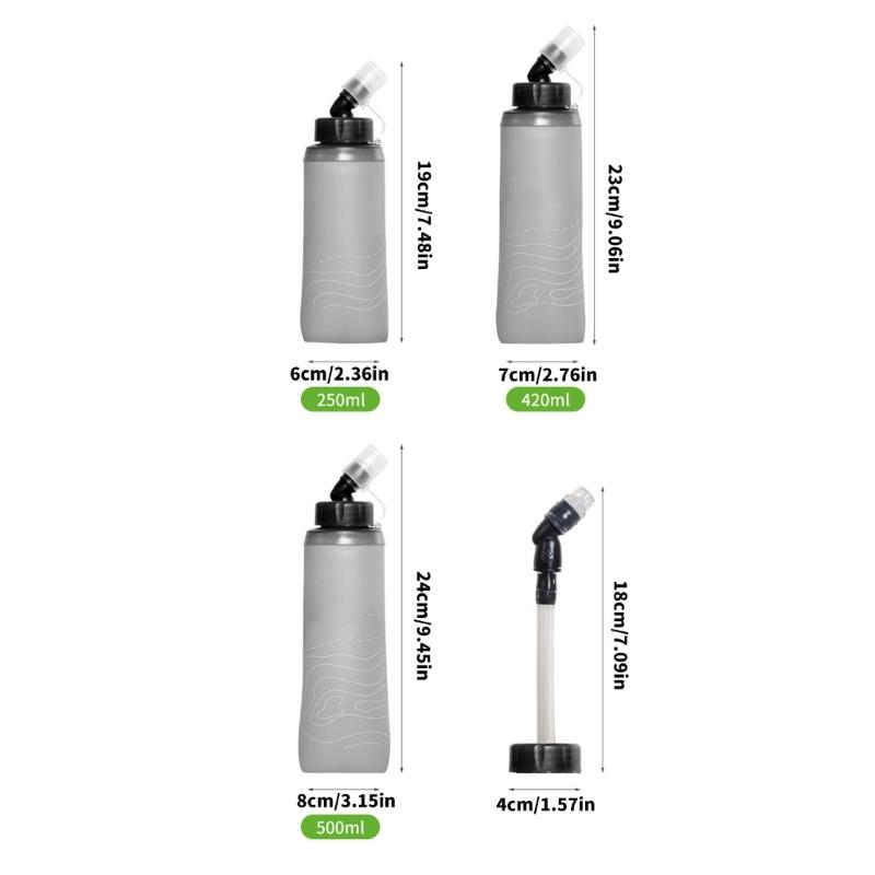 Мягкие фляги для воды Бег Гидратация Бутылка для воды Ручная складная гидратационная система для пешего туризма Велосипеда Альпинизма
