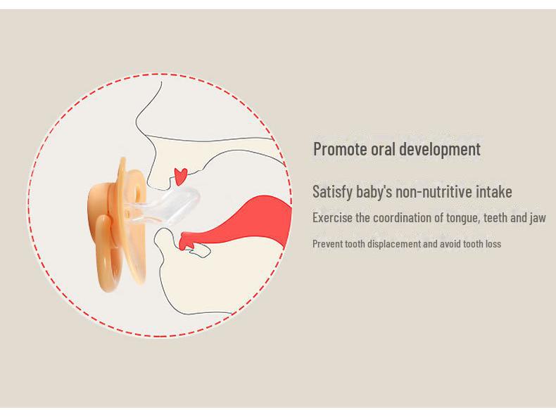 Силиконовая пустышка Biqin в форме сердца для детей от 0 до 6 месяцев - мягкая для сна