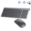 Bluetooth 5.0 & 2.4G Wireless Keyboard Mouse Combo Rechargeable Full Size Wireless Keyboard for Notebook Laptop iPad PC Tablet