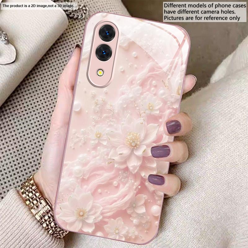 Красивые белые цветы Для Samsung S26 S22 S8 S9 S10 S20 Ultra S21 Pro S22 Plus S23 FE S24Ultra S25 Edge S24+ Стеклянный чехол для телефона
