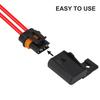 6 Pack 12V Inline Waterproof Fuse Holder, 4mm² Pre-Wired Kit, with 20 Amp 30 Amp 40 Amp ATC/ATO Blade Fuses, Heavy Duty Inline Fuse Holder for