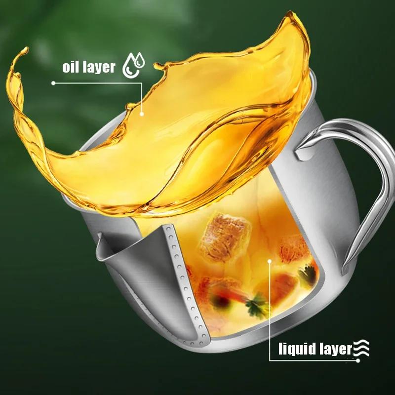 1000 мл нержавеющая сталь многофункциональные кухонные инструменты подливка масло суп жироотделитель жироулавливающий фильтр сито кастрюля кухонный инструмент для приготовления пищи