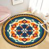 Room Floor Yoga Mat Carpet Ethnic Wind Round Carpet Living Room Decoration Home Children's Mat Kitchen Bathroom Anti-slip Mat