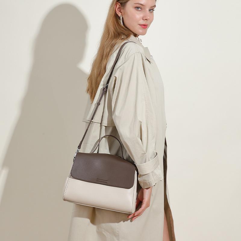 Новая женская кожаная рабочая сумка через плечо, вместительная, с высоким чувством стиля, повседневная, для поездок на работу, универсальная сумка-мессенджер