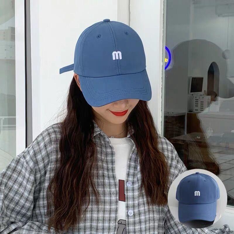 Sun Protection Baseball Cap With Wide Brim For Women And Men Cotton Embroidered Letter Design