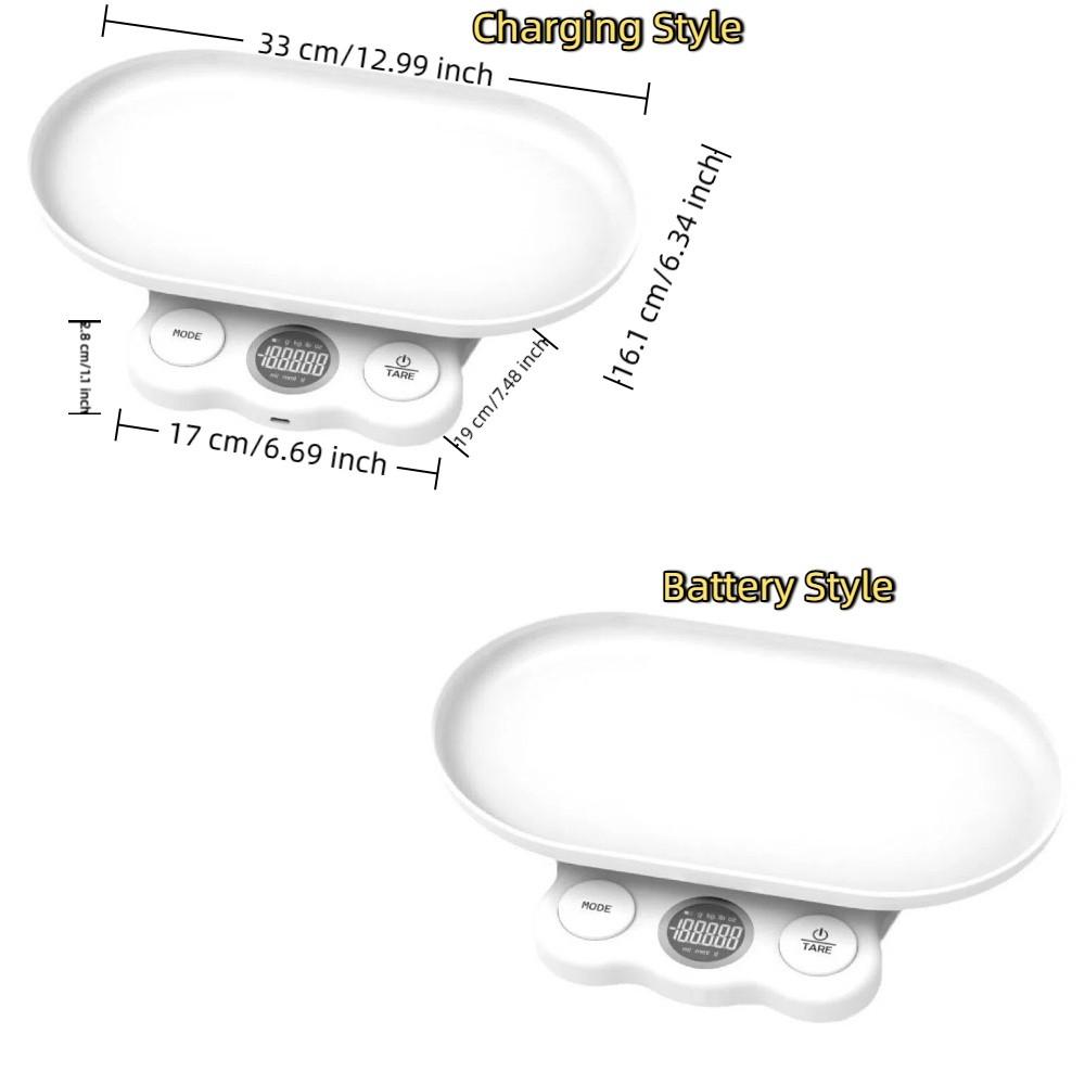 Tare Function Electronic Weight Scale Detachable Tray Kitchen Scale For Small Pet