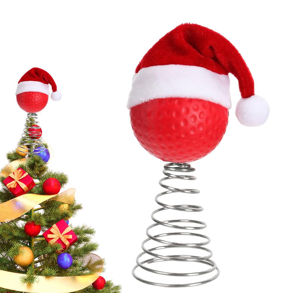 Christmas Tree Topper Decor Basketball Baseball Golf Festive Decoration Tree Top Decoration Ornament For Fans Study Church