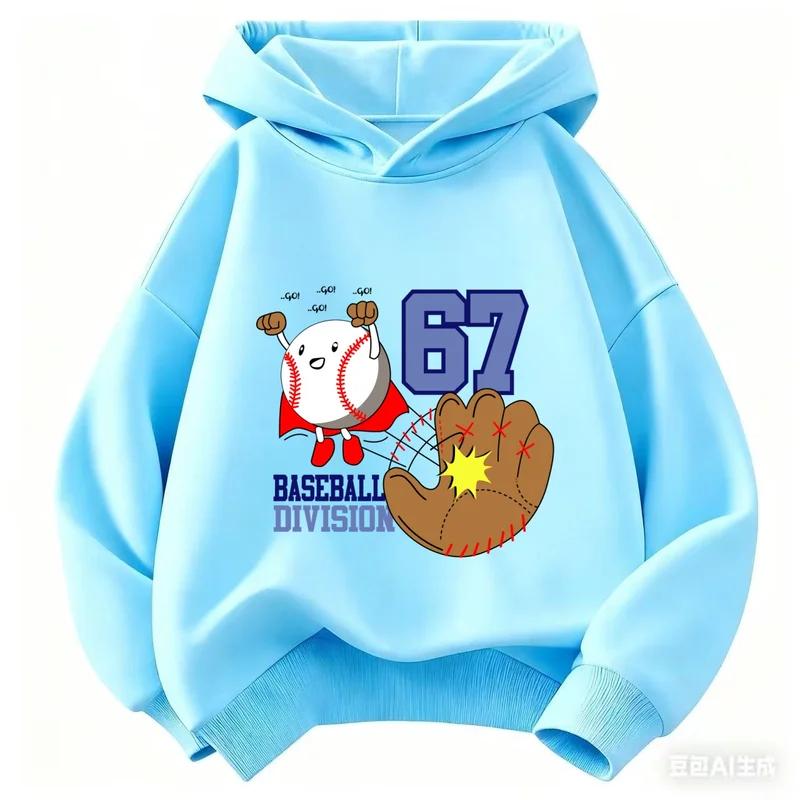Худи с принтом Cartoon Girls Boy 67 Шесть Семь Одежда Rouba a BrainRot Brainrot Толстовка Детская Модная Одежда