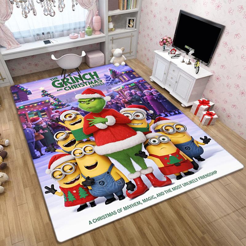 Christmas Gift Comedy Movie How the Grinch Stole Christmas carpet home living room decoration table and chairs anti slip door mat carpet A15