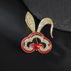 Shiny Rabbit Brooches Women'S   Chinese Style Auspicious Clouds Pins Badge Delicate Daily Suit Accessories
