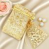 Gift Jewelry Candy Packaging Bag With Gold And Silver Foil,Vine Pattern,Organza Bag With Gold Foil,Drawstring Bag