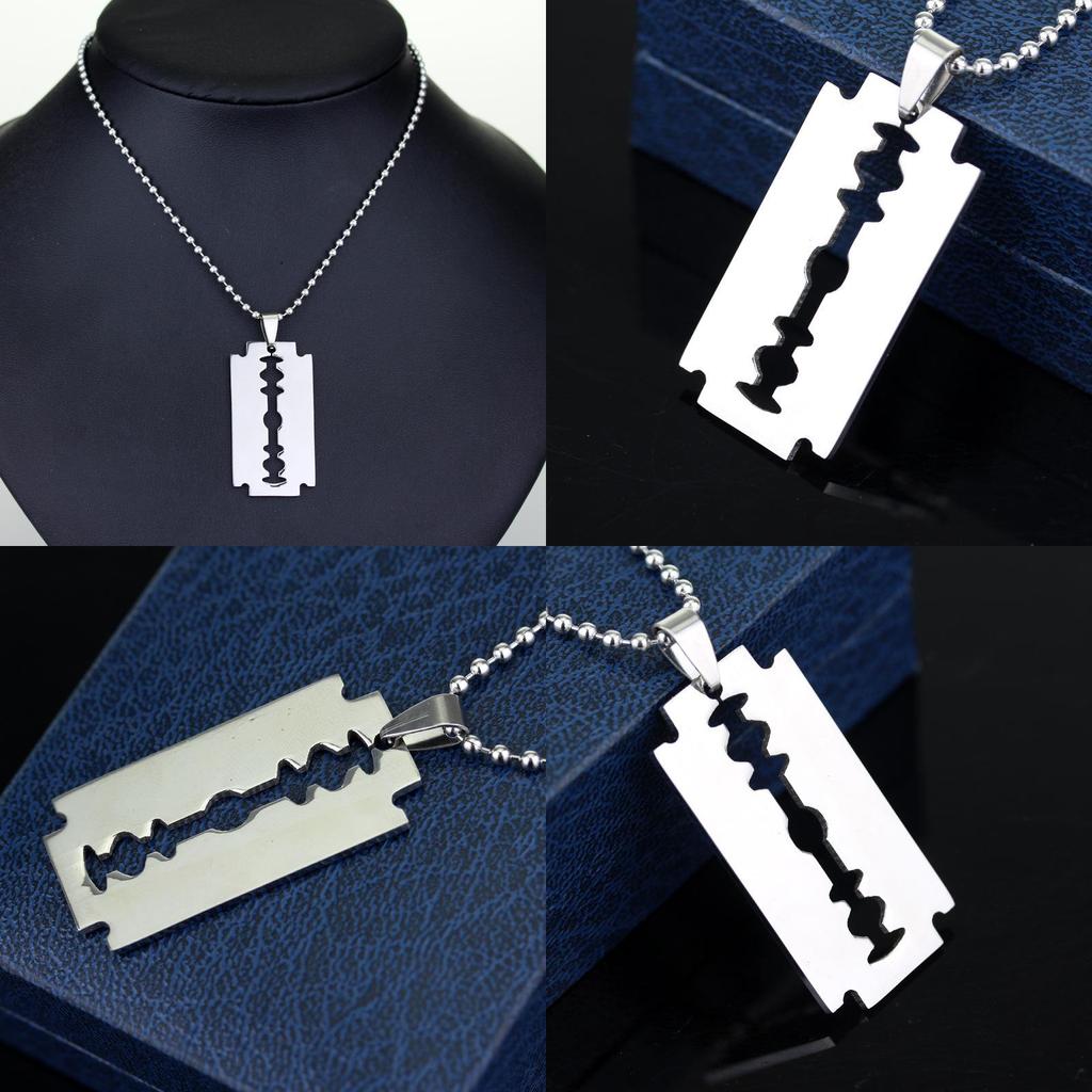 Stylish Blade Alloy Pendant Chain With Geometric Design For Gift Sets And Everyday Fashion