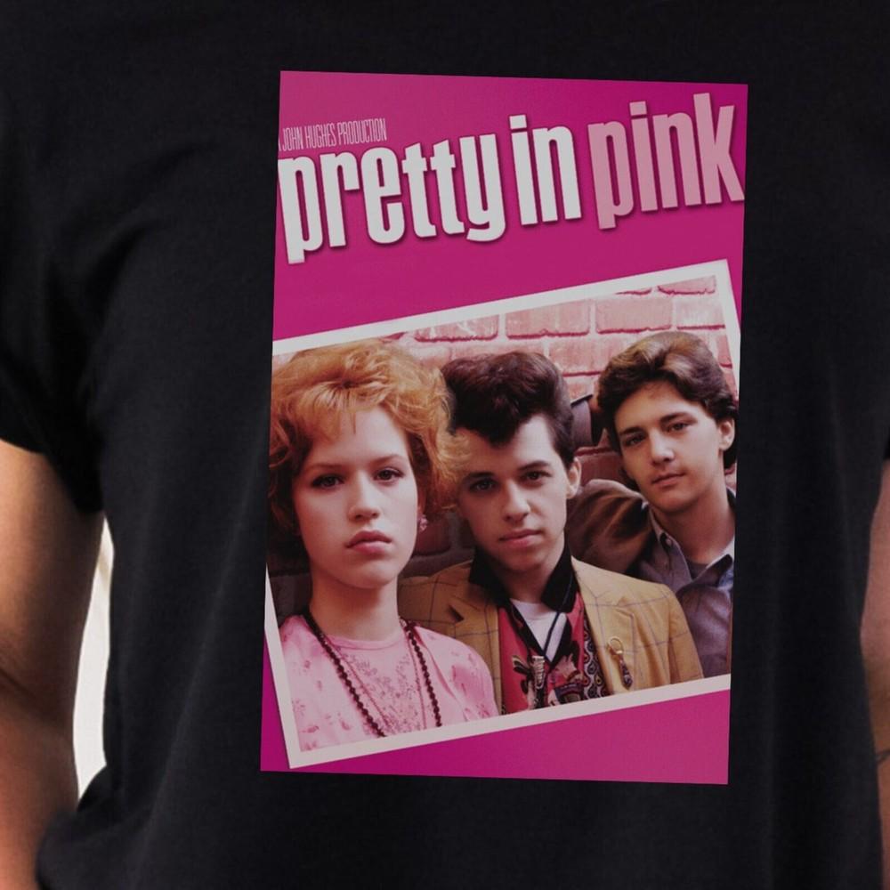 Pretty in Pink T Shirt Tshirt Tee 1980s Movie Poster Shirt FADED Vintage Aesthet Unisex T-Shirt