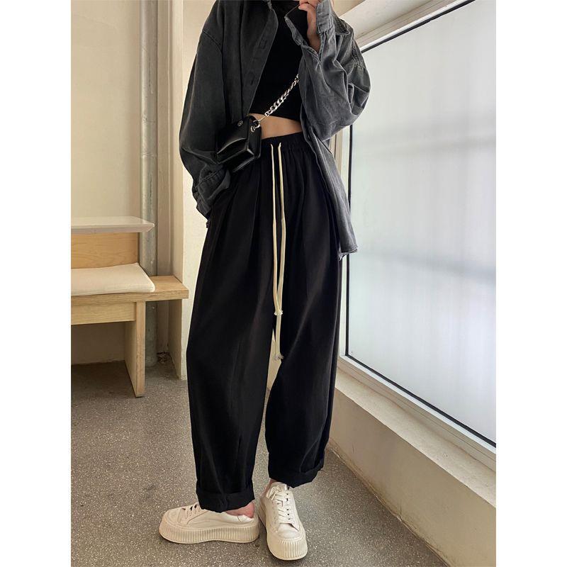 Женские свободные брюки-фонарики Off-White с высокой талией из хлопка, прошедшие дрожжевую стирку