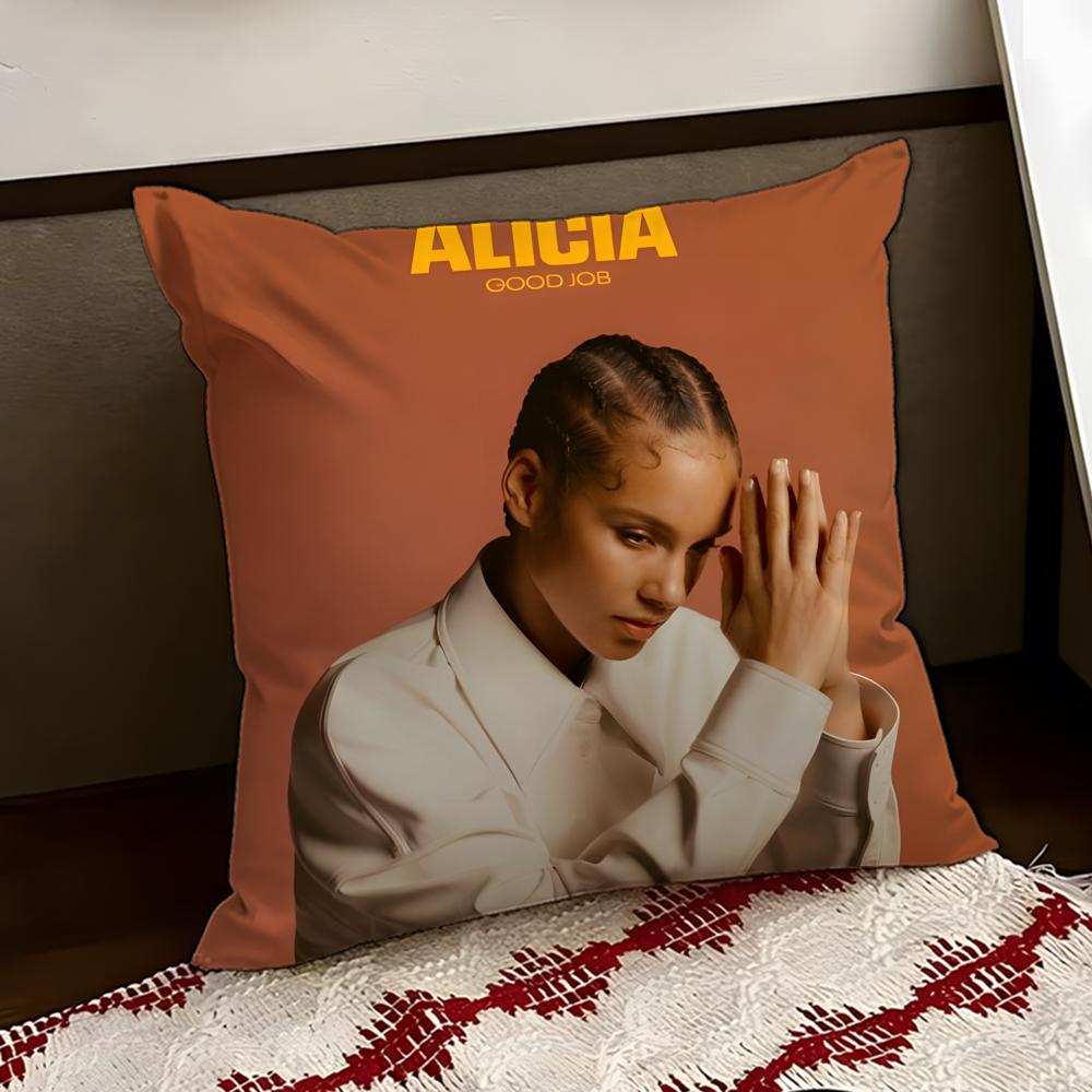 Подушка с чехлом от певицы Алиши Киз, двусторонняя, мягкая, прочная, для дома, автомобиля, многоцелевая, для ежедневного комфорта