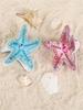 1 New Hairpin Diamond-encrusted Starfish Hair Grab Acetate Shark Clip Temperament Colorful Hairpin Grab Headpiece