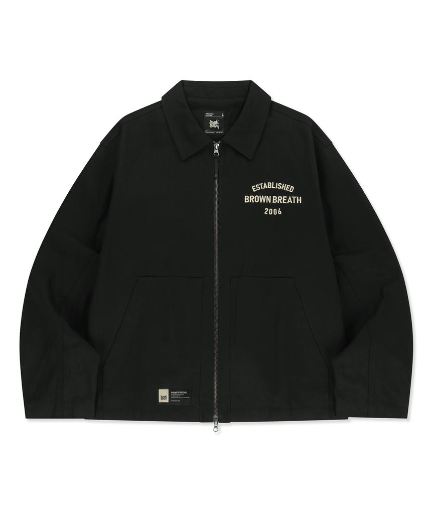 Куртка-бомбер Brownbreath Oxford на молнии - Черная