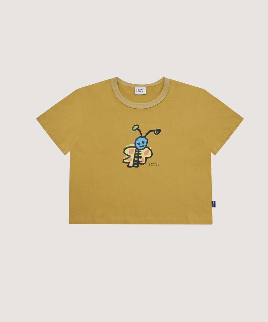 BONATSPALETTE Bp Butterfly Crop T-Shirt_Mustard