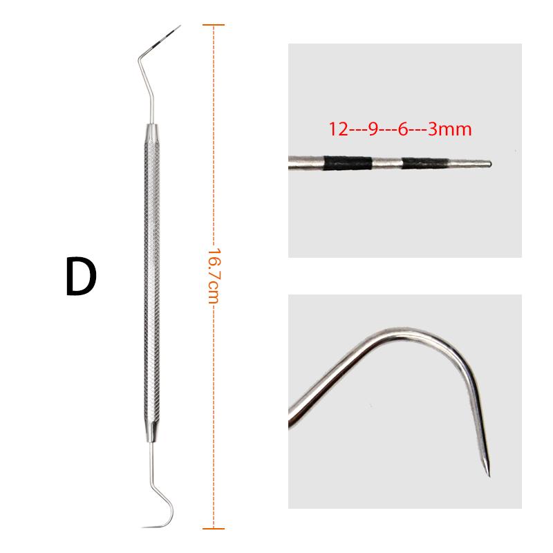 1 шт. стоматологический пародонтальный зонд из нержавеющей стали со скалером Explorer, инструмент, эндодонтическое оборудование, материал зонда
