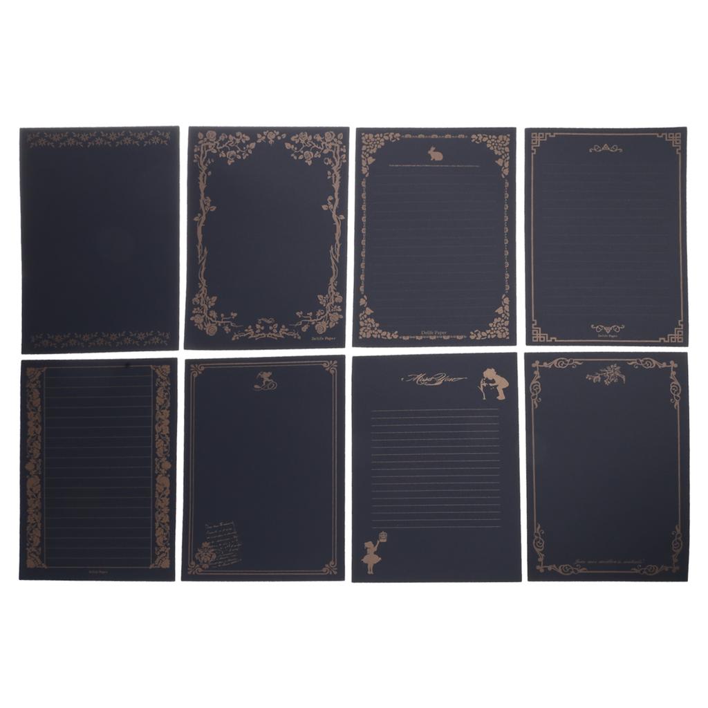 8 Sheets A5 Vintage Blank Kraft Letter Paper Retro Writing Paper A5 Lined Stationery Paper Letter Stationery Paper Set