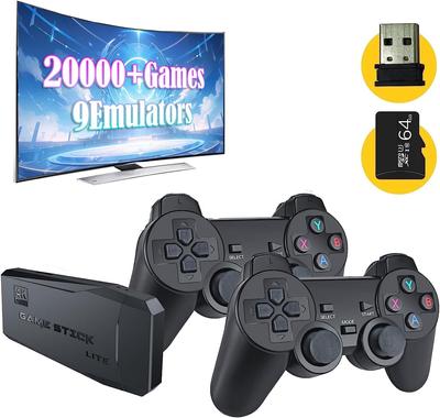 Беспроводная игровая консоль в стиле ретро, игра Nostalgia Stick, игровая приставка в стиле ретро, со встроенными 9 эмуляторами, видеоигры в стиле ретро Plug and Play для телевизора, встроенные 20000+ игр
