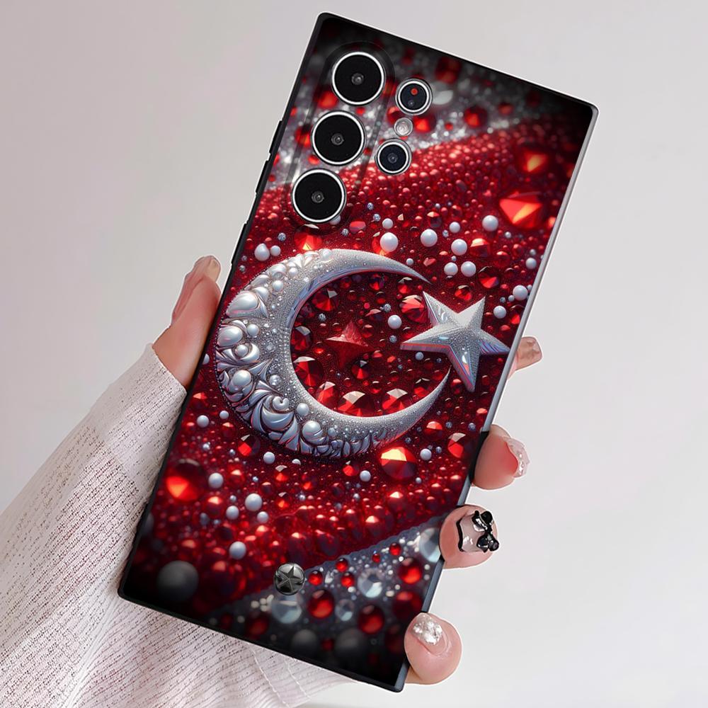 Чехол для телефона с флагом Турции и паспортом для Samsung S Series S21 S22 S23 S24 S25 FE Plus Ultra, мягкий ТПУ, приятный для кожи