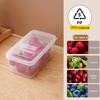 10 шт. прямоугольный контейнер для хранения продуктов, безопасная коробка для хранения в холодильнике, герметичный контейнер для продуктов с одной крышкой, легко моется, универсальный органайзер для холодильника