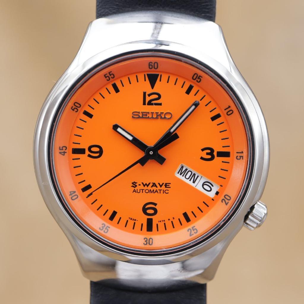 SEIKO Редкий ретро-автомат 38мм 1997 г. Рабочее состояние CH693 SKX261K/ 7S26-0110 S-Wave Мужские [6-месячная гарантия]