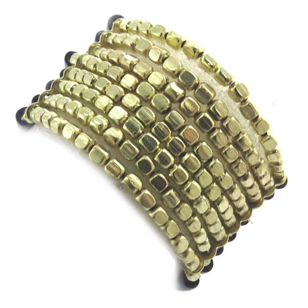 Les Trésors De Lily [N1778] - Fancy Bracelet 'Kilimanjaro' Golden Purple