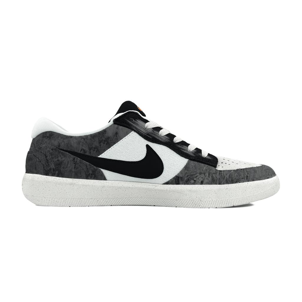 Nike SB Force 58 Cushioning Abrasion Resistant Low top Skateboard Shoes Men's Black White DV5477-012(Team1324-LD)