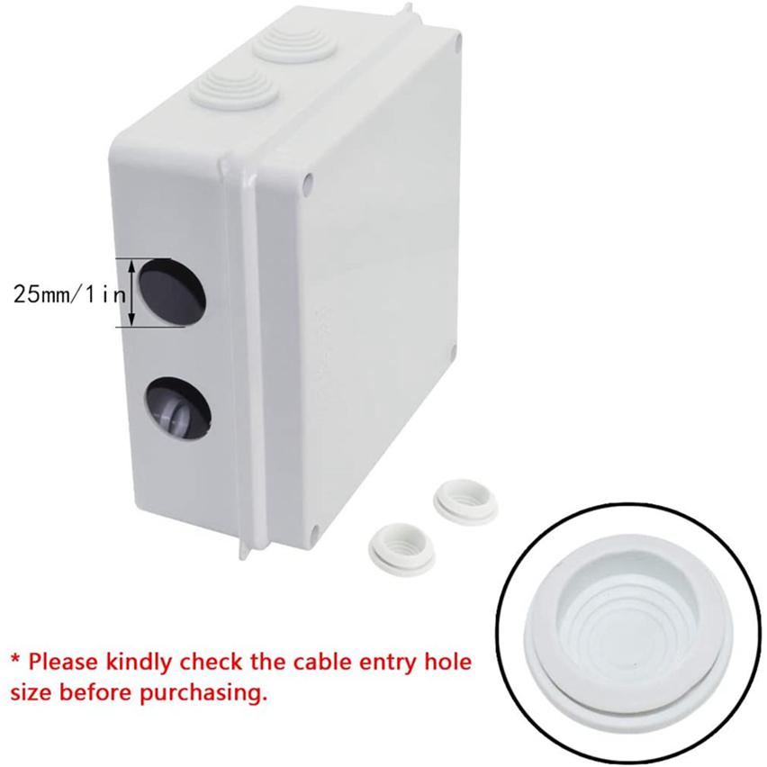 ABS Waterproof Junction Box White Outdoor 1Pc Sealed Universal Electrical Project Box