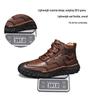 Men's Plus Size Velvet-Lined Martin Boots - Mid-Top Casual Outdoor Short Boots for Spring and Autumn