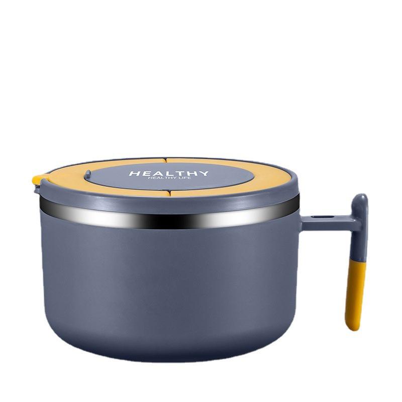 Чаша для лапши быстрого приготовления из нержавеющей стали 304, ланч-бокс с ручкой, коробка для бенто, термос для еды, офисный работник, студенческий детский ланч-бокс