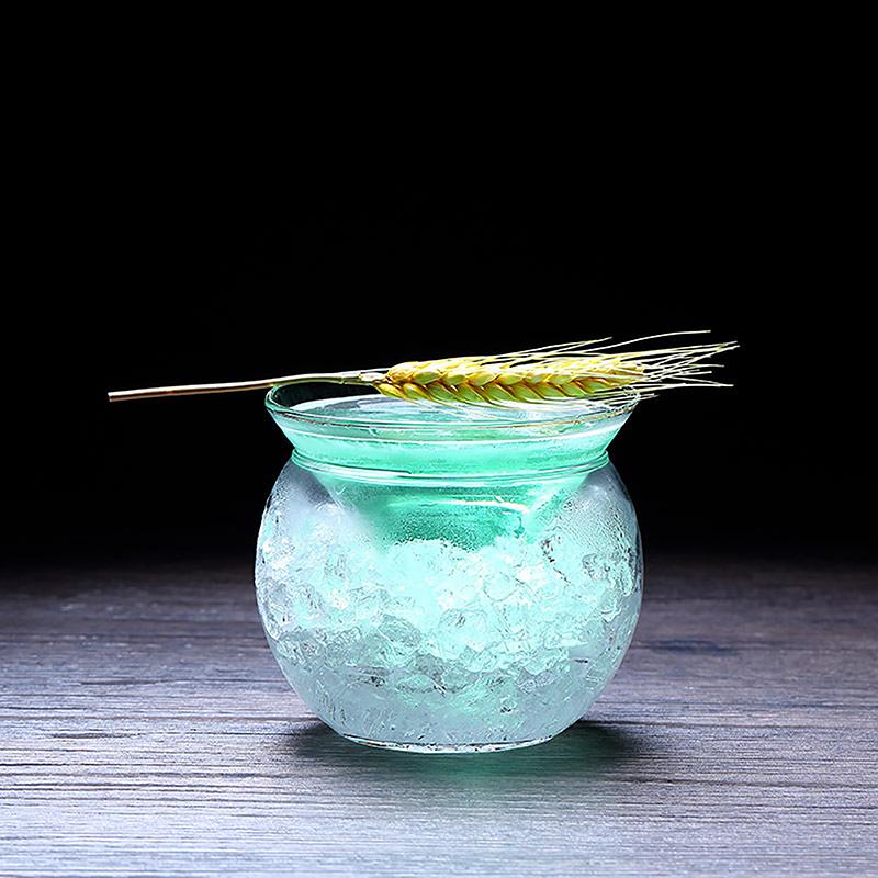 1Pc 150Ml 5Oz Elegant And Sophisticated Ball Base Martini Chiller Cocktail Glasses Set Caviar Cup Cool Beverage Glasses