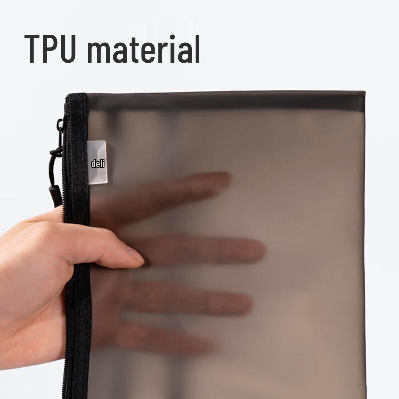 Deli TPU Multi-layer Zipper Document Pouch