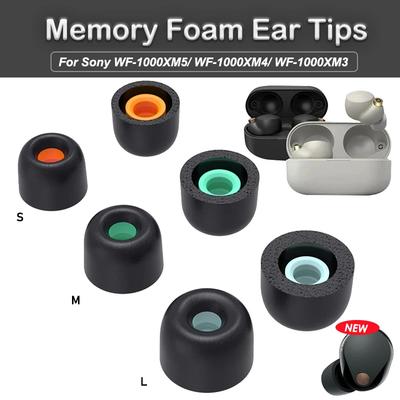 Сменные амбушюры из пены с эффектом памяти для наушников Sony WF-1000XM5 WF-1000XM4 WF-1000XM3, противоскользящие ушные вкладыши