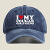 Cougar Girlfriend Love Fashion Washed Baseball Cap Outdoor For Womens Unisex Female Beach Dad Hat Hip Hop