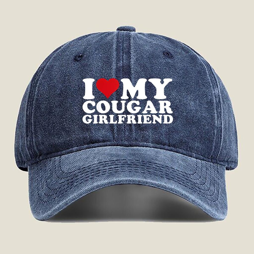 Cougar Girlfriend Love Fashion Washed Baseball Cap Outdoor For Womens Unisex Female Beach Dad Hat Hip Hop