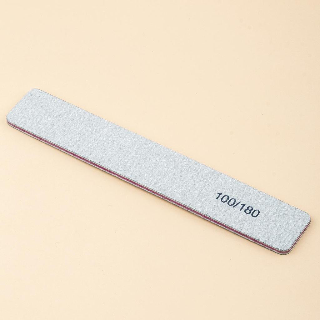 Профессиональная пилка для ногтей 100-180 грит серого и белого цвета для маникюра